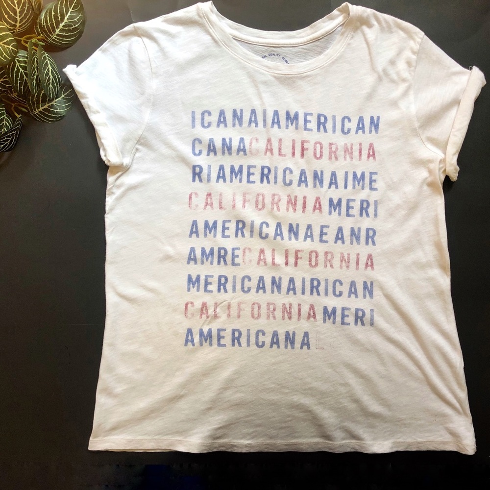 Last Chance! Lucky Brand Patriotic Rolled Cuff Tee